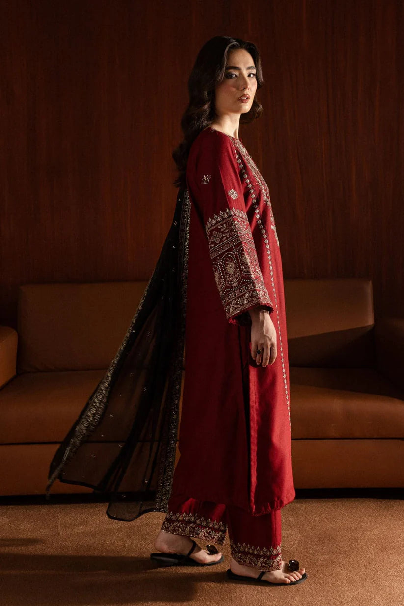 3pc Embroidered Adaab