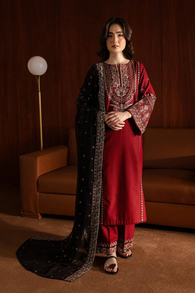 3pc Embroidered Adaab