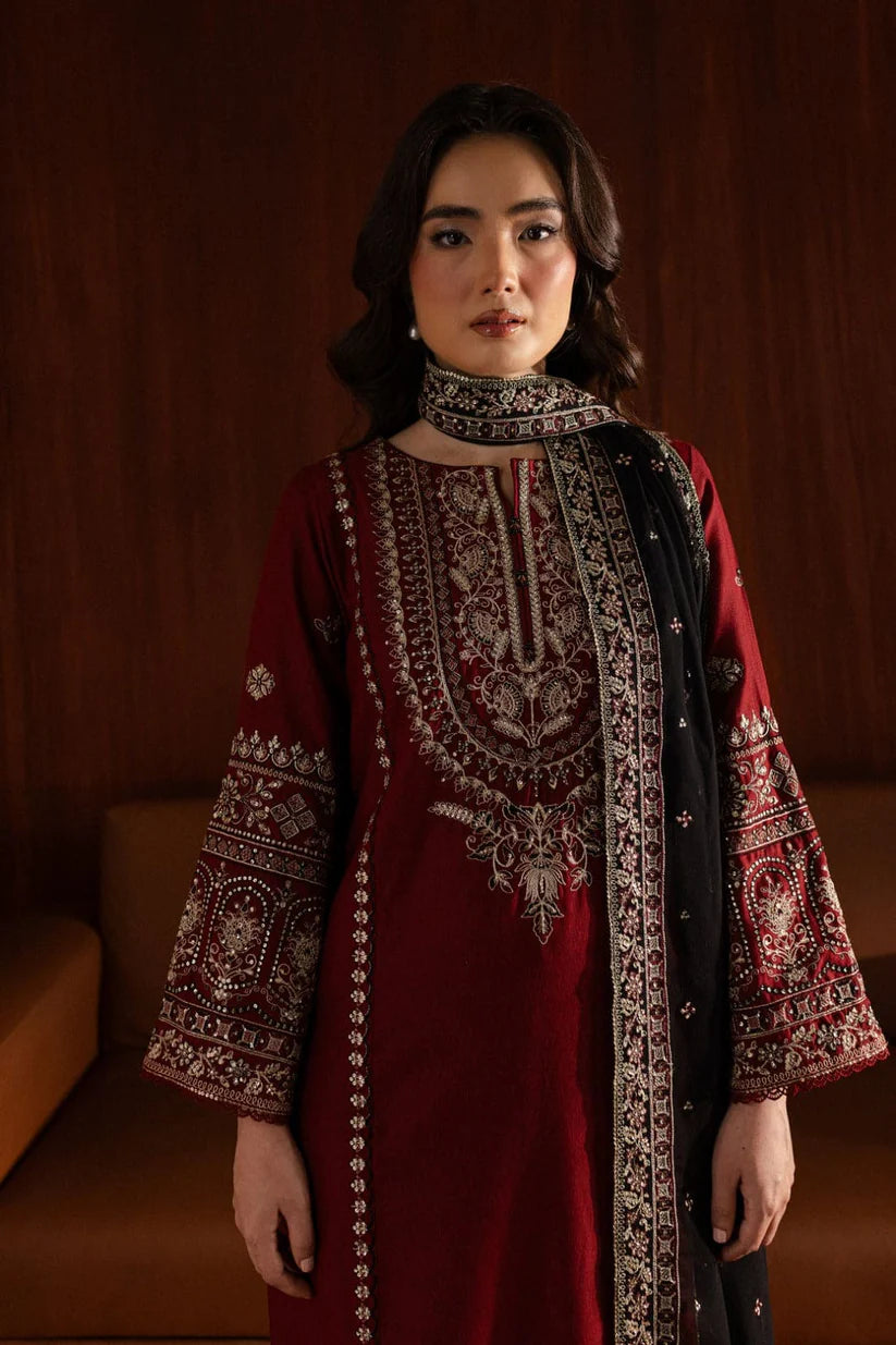 3pc Embroidered Adaab