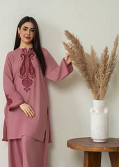 Dusty Rose Embroidered 2pcs