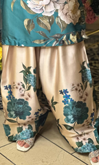 Teal Blossom  2pcs