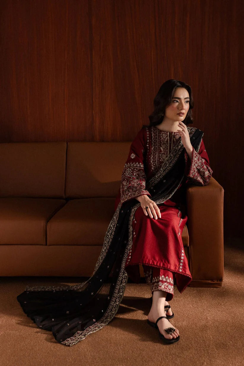 3pc Embroidered Adaab