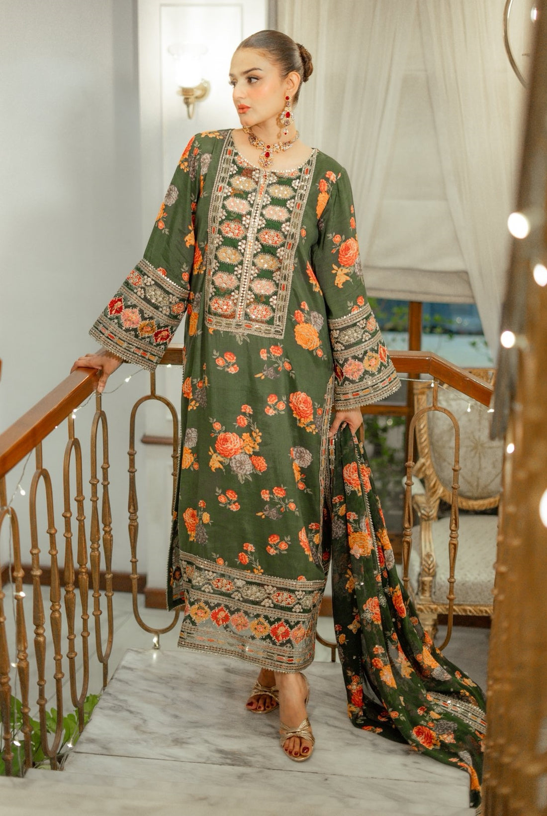 Falak 3pcs embroidered